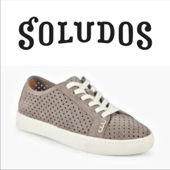 Soludos Perforated Lace-up Sneakers - Picture 1 of 8